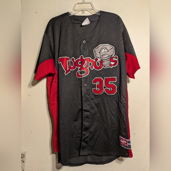 Rawlings Lugnuts Black and Red Baseball Jersey Size Xxl Pre-owned - Picture 2 of 12
